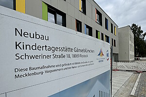 Kita-Neubau Gänseblümchen in der Schweriner Straße 18.